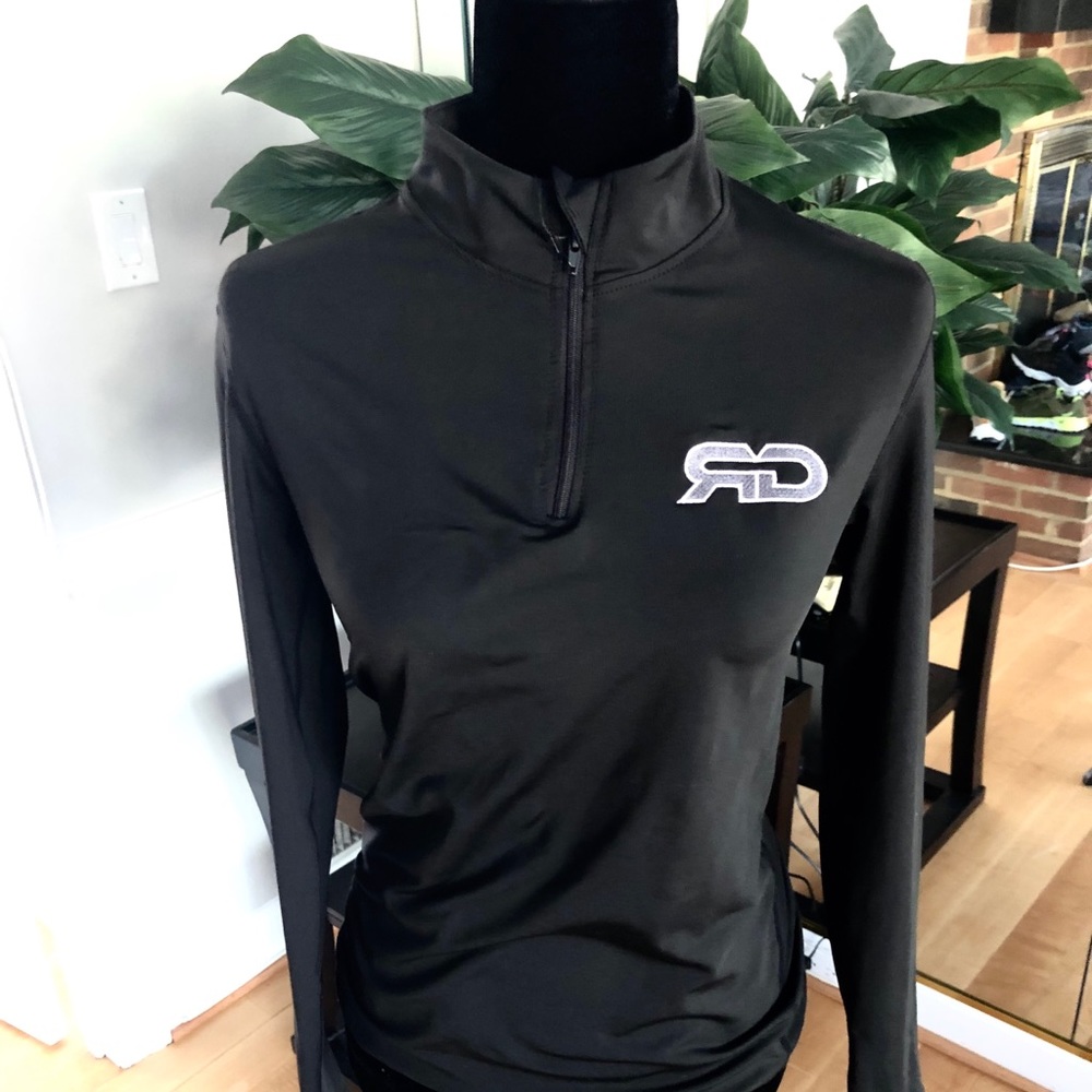 Black Quarter Zip Athletic Pullover - image 1